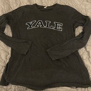 Grey Yale long sleeve t shirt